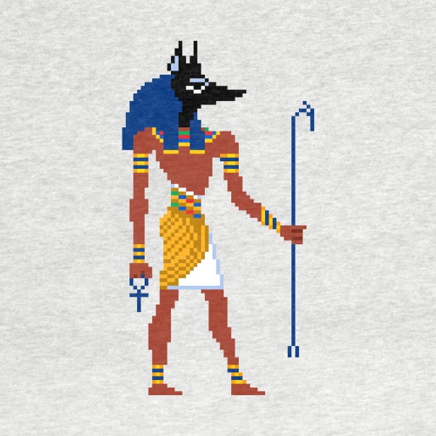 Anubis hieroglyph pixel art by PXLFLX